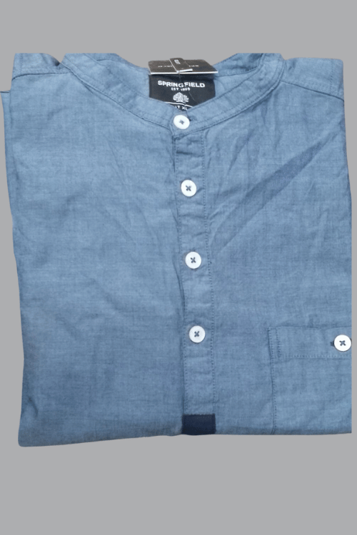 Mens Kurti Shirt Chrome Gray