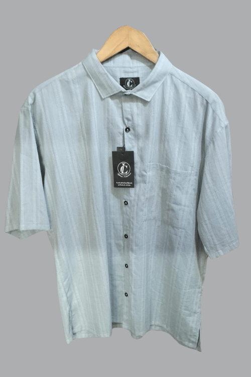 Regular Half sleeve Double Pocket shirt sky blue