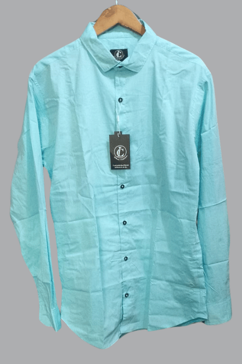 Regular full sleeve Plan shirt Sea Blue