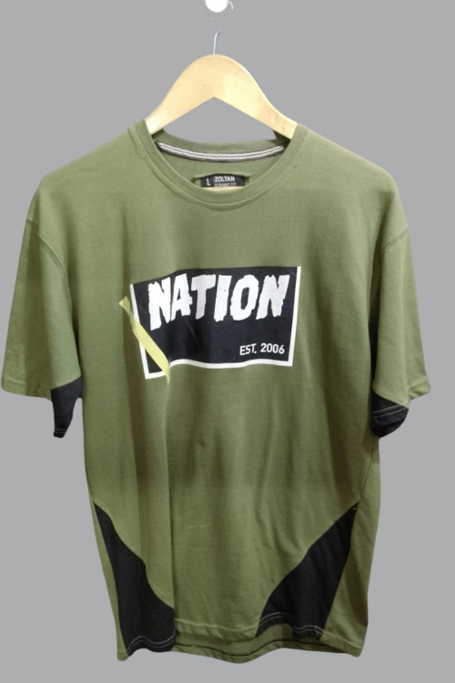 Drop Shoulder Green Tshirt