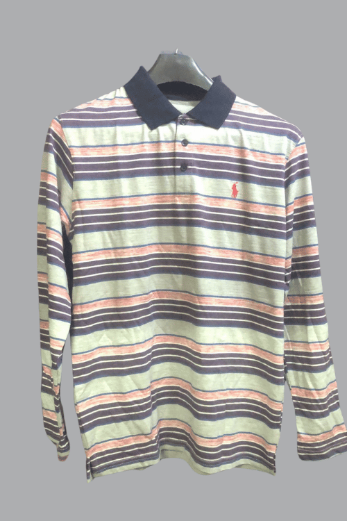 Polo Color Full Sleeve T-Shirt stripe One