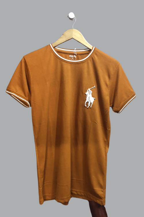 Round Neck T-Shirt Camel