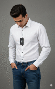 Regular full sleeve Plan shirt Off White