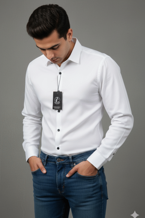 Regular full sleeve Plan shirt Off White